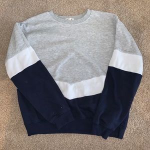 Garage sweater navy white and grey